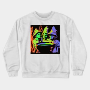 Witches Around a Cauldron Pop Art 2 Crewneck Sweatshirt